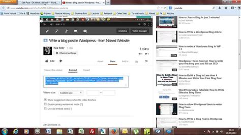 Embed A Youtube Video In Wordpress Naked Website Youtube