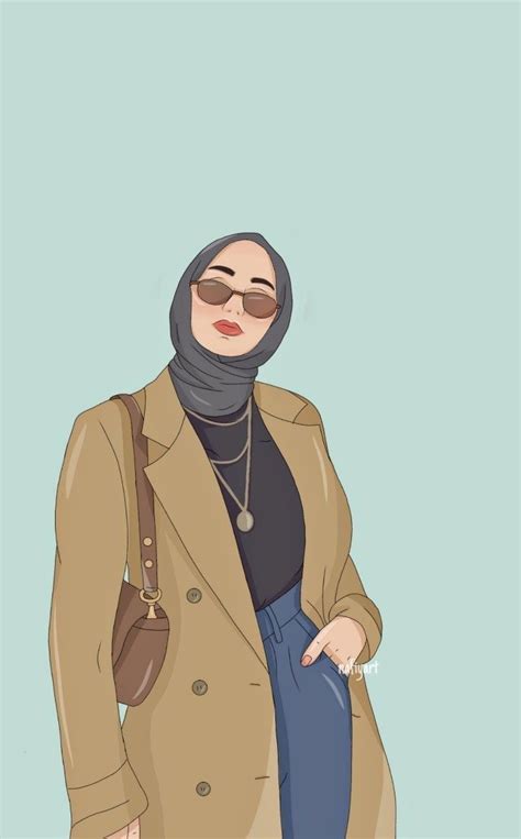 95 Gambar Kartun Hijab Aesthetic