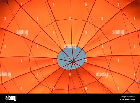 Photo Of A Red Parachute From Inside During Flight Stock Photo Alamy