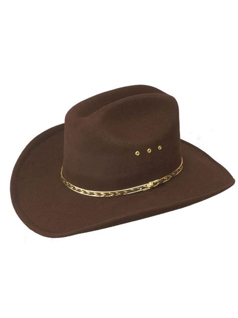 Faux Felt Cowboy Hat Brown Cl11e9txjif