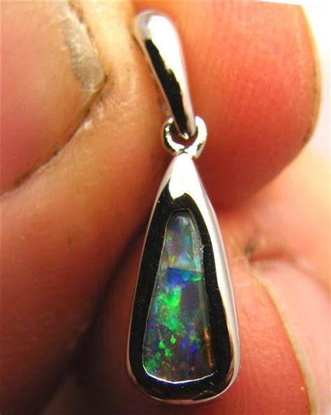 Sterling Silver Pendant With Flashy Boulder Opal Opal Endeavours