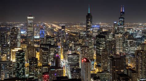 Hd Chicago City Skyline Day To Night Sunset Emerics