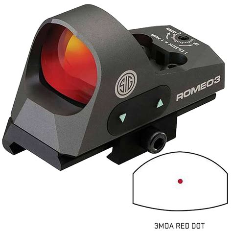 Sig Sauer Electro Optics Sor31002 Romeo3 1x 25mm Obj 3 Moa Red Dot