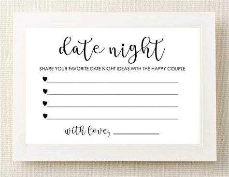 Date Night Cards Date Night Sign Date Night Ideas Wedding Date Sign