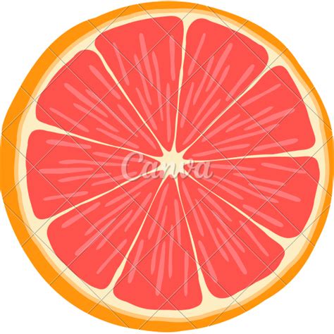 Grapefruit Slice 素材 Canva可画
