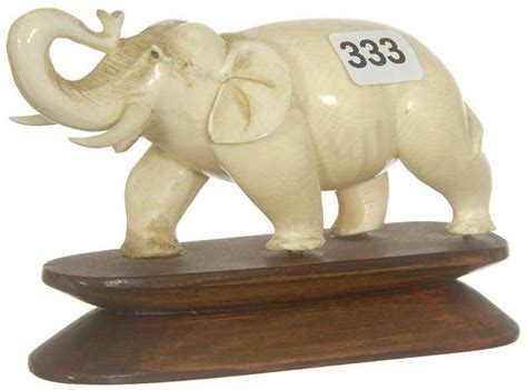 5 Carved Ivory Elephant Figurine
