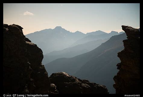 Picturephoto Longs Peak Framed By Rock Cut At Night Rocky Mountain