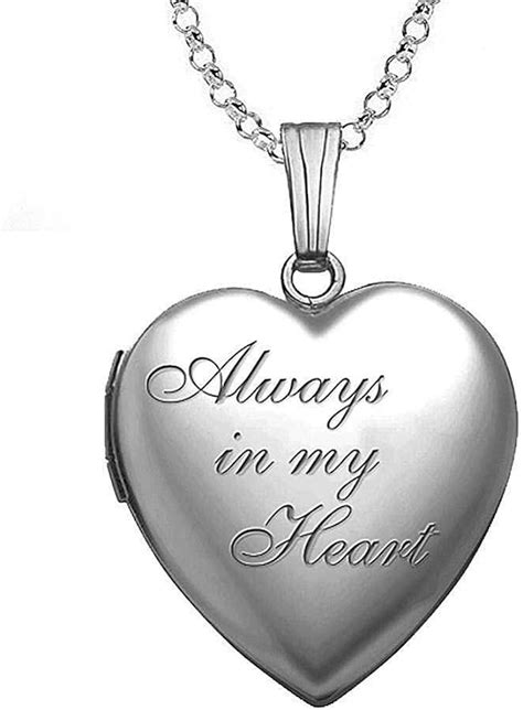 Love Heart Locket Necklace That Holds Pictures Engraved Always In My