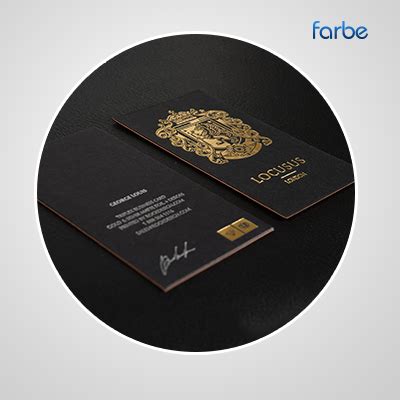 Premium black with logo and photo for employee business card. Premium Business Cards - Farbe Middle East | Leading ...