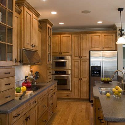 If that is so, it seems you face a situation in which the existing oak cabinets you have at home are outdated. oak cabinets and gray countertop. updated look. | Kitchen ...