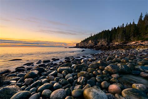 Rocky Coast Of Maine In Autumn Stock Photo Download Image Now Istock