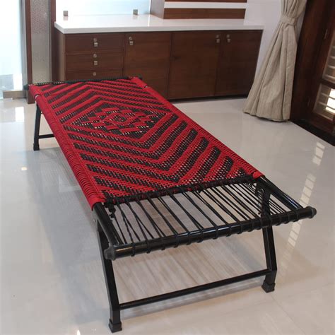 khatlawala s folding bed space saving foldable charpai rajwadi designed for outdoor and indoor
