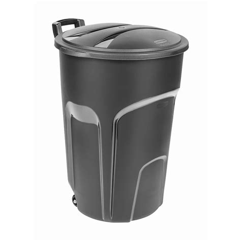 Rubbermaid Roughneck 121l 32 Gal Easy Out Wheeled Trash Can In Black