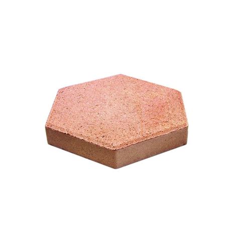 Tileco 12 In X 12 In Hexagon Red Concrete Patio Block Step Stone Pbhr