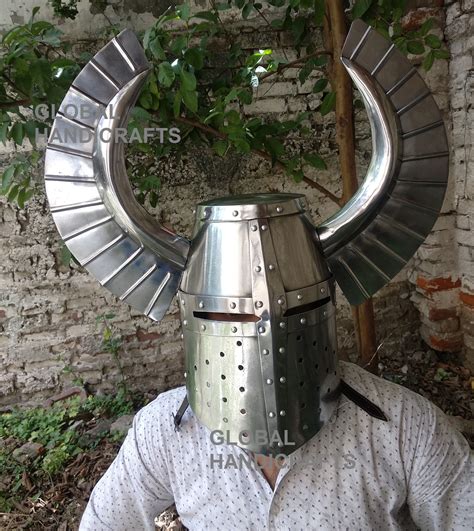 Medieval Knight Great Helmet With Teutonic Crest Wing Helmet Etsy Canada