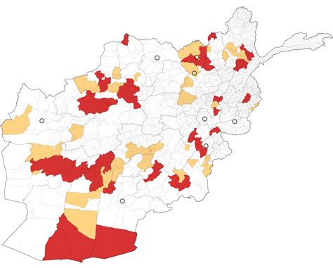 Taliban Control Map Afghan Taliban Control Influence At Least 178