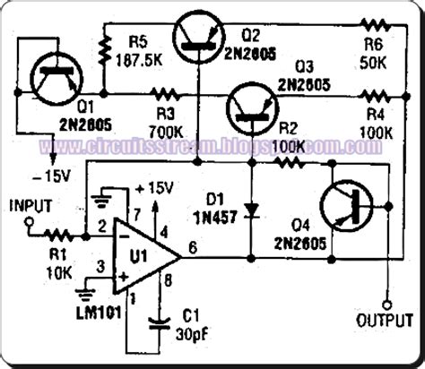 Simple Nonlinear Operational Amplifier Circuit Diagram Electronic
