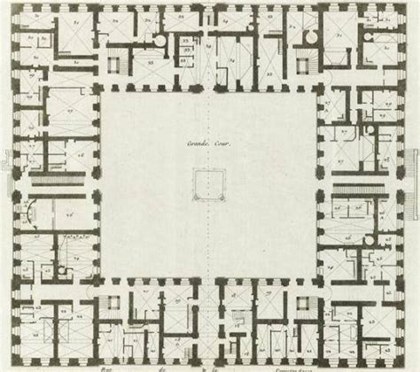 A map of the centre piece of the palace of versailles. Schloss Versailles