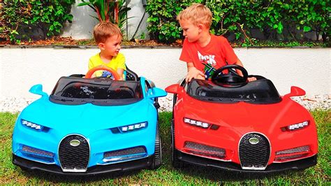 Little Nikita Ride On Cars And Magic Transform Colored Cars Youtube