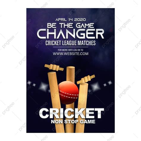cricket flyer psd template download on pngtree