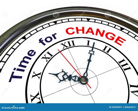 3d Clock Time For Change Stock Illustration Illustration Of