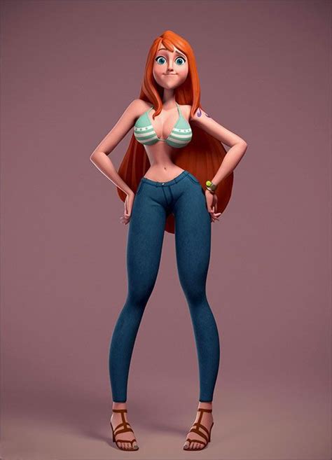 Tips For Turning A 2d Cartoon Into A 3d Concept Sexy Cartoons Female
