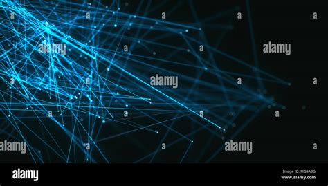 Abstract Network Of Lines And Connecting Dots Illustration Stock Photo