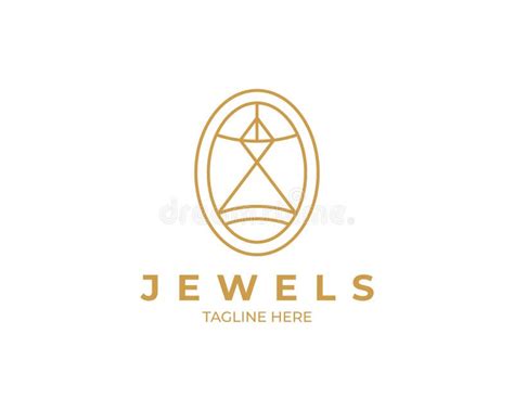 Jewellery Logo Luxury Icons Set Outline Style Vector Image Stock Vector