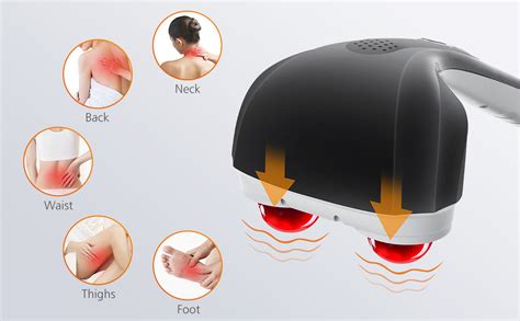 Snailax Cordless Handheld Back Massager With Heatdeep Tissue Percussion Massager 3 Sets Of