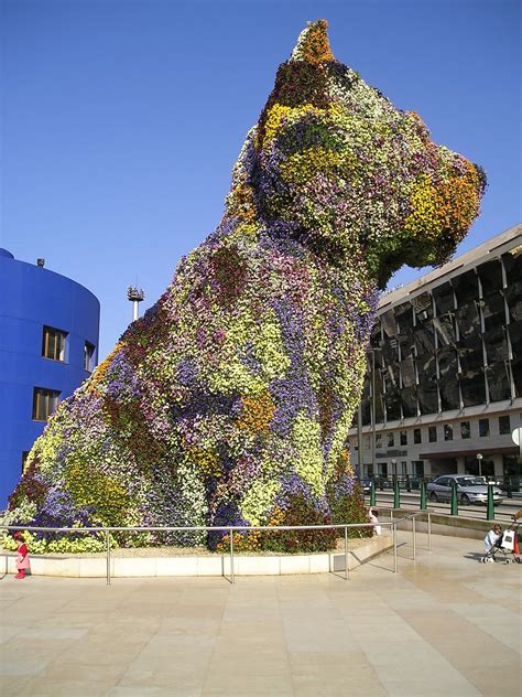 Bilbao Dog Topiary Public Art Jeff Koons Guggenheim Museum Bilbao