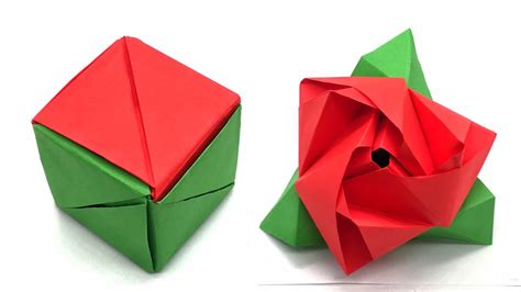 Magic Rose Cube Diy Origami Tutorial By Nature Folds 92 Youtube