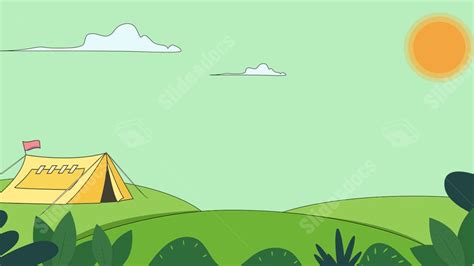 Outdoor Summer Camp Field Training Simple Powerpoint Background For