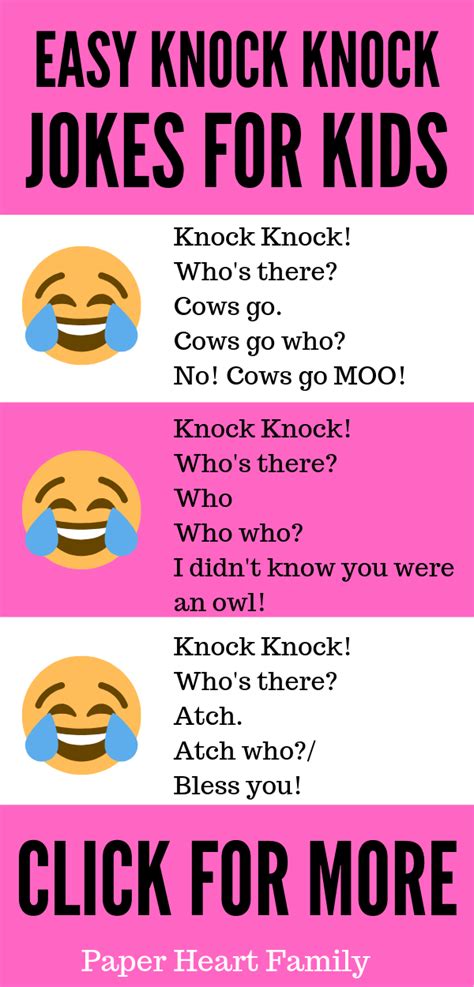 Hilarious Knock Knock Jokes For Kids Even Really Young Kids These