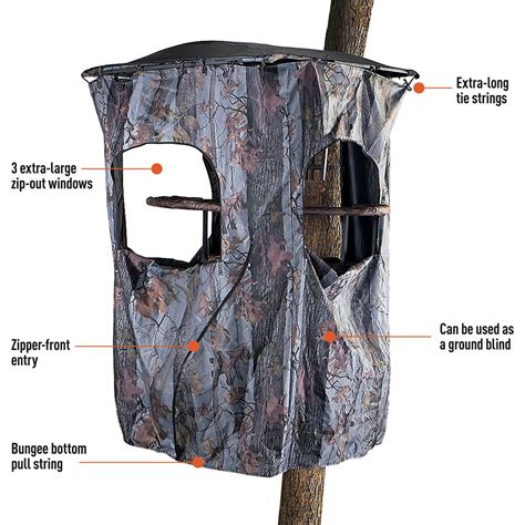 Universal Tree Stand Blind Cover Deer Hunting Ez Install Also Ground