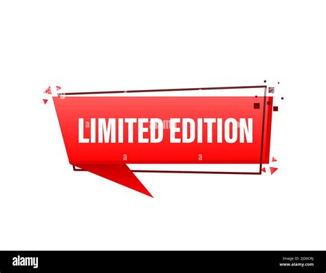 Banner With Red Limited Edition On White Background For Print Design