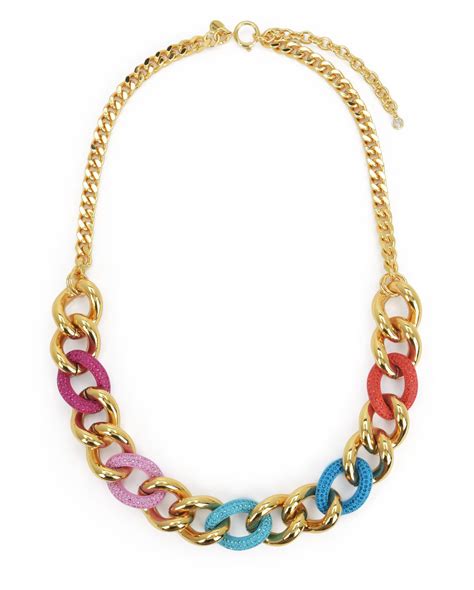 Juicy Couture Color Me In Couture Chain Necklace In Metallic Lyst