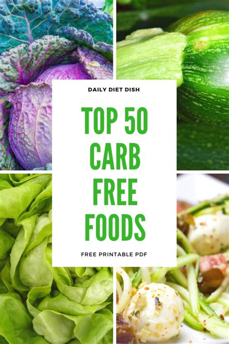 Top 100 Carb Free Foods List With Printable Pdf Daily Diet Dish