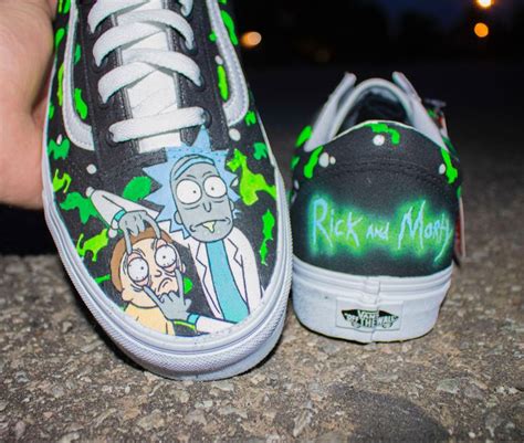 Rick And Morty Vans Sneaker Art Rick And Morty Sneaker Head