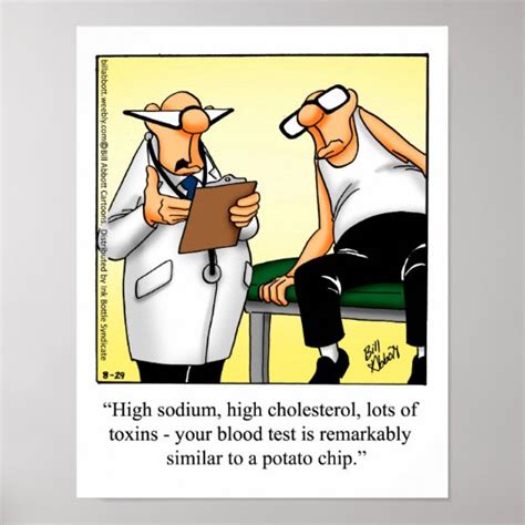 Funny Medical Humor Poster Potato Chip