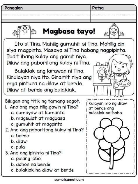 Filipino Reading Comprehension Worksheets For Grade 3 Pdf Jannie Rust