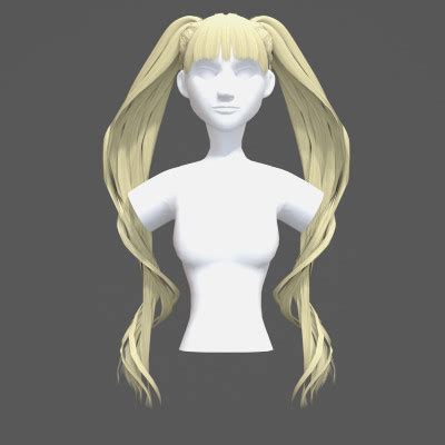 Pigtails Bangs Hairstyle D Model By Nickianimations