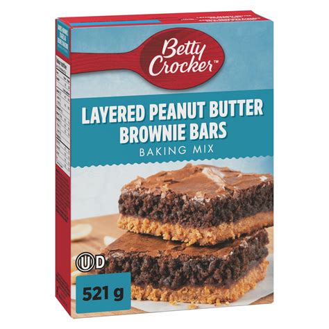 Betty Crocker Layered Peanut Butter Brownie Bars Baking Mix Walmart