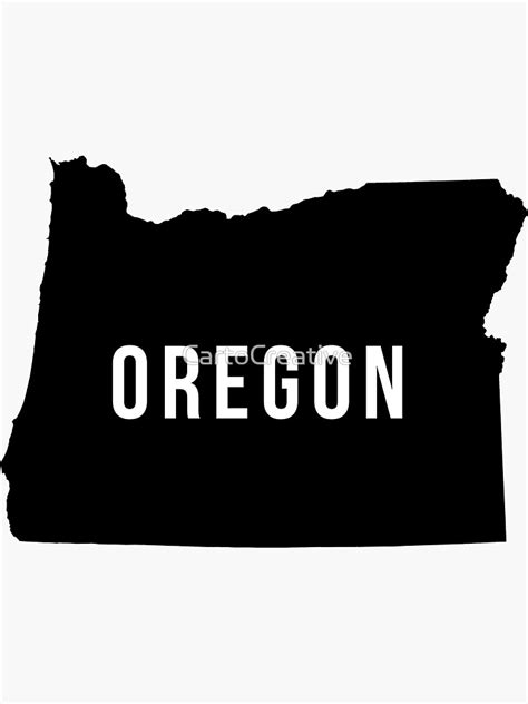 Oregon State Silhouette Sticker For Sale By Cartocreative Redbubble