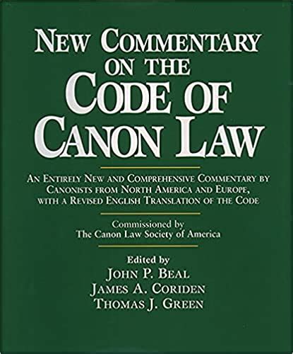 New Commentary On The Code Of Canon Law Beal John P Coriden James