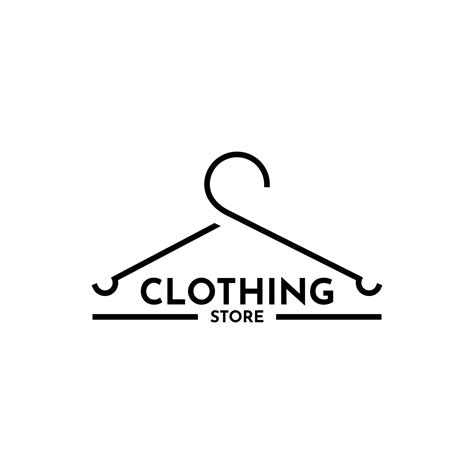 Clothing Store Logo Design With Hanger Vector Illustration 8976210