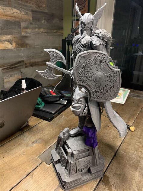 Viking Thor Unpainted Resin Kits Model Gk Figurine Statue 3d Print 16