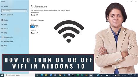 How To Turn On Or Off Wifi In Windows 10 Youtube