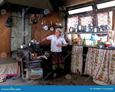 Nepali Woman Cooking In Her Himalayan Lodge Editorial Photo