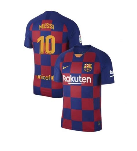 10 Lionel Messi Blue Red Home Jersey 20192020 Barcelona Soccer Authentic