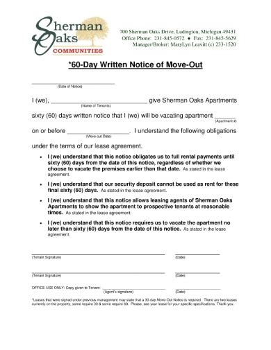 60 Day Notice To Landlord Pdf